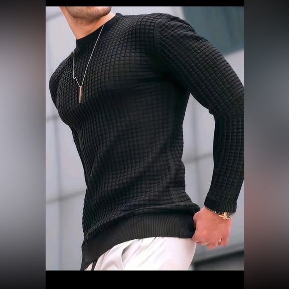 Waffle pattern shirt size medium new with tag very soft and beautiful - Picture 1 of 3